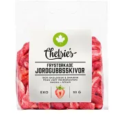 Jordgubbsskivor Frystorkade Ekologisk 30g Chelsie's