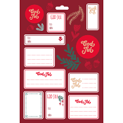 Juletiketter Berry 19 st