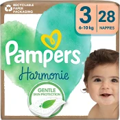 Blöjor Harmonie Strl 3 6-10kg 28-p Pampers