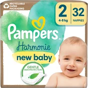 Blöjor Harmonie Strl 2 4-8kg 32-p Pampers