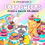 Cozy Sweets. Mysig och gullig Cozy Coloring målarbok från Coloring Book Cafe
