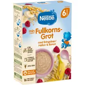 Barnmat Min Fullkornsgröt hallon & banan 6m 16-port Nestle