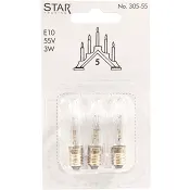 Reservlampa 3-p E10 55V 3W Star Trading
