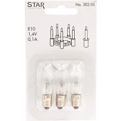 Reservlampa 3-p E10 1,4V 0,14W Star Trading
