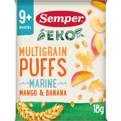 Multigrain puffs mango & banana 9m 18g Semper