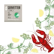 Servett 33cm Kräftor 20-p ICA