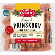 Prinskorv med Tunt Skinn 1kg Scan
