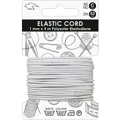 Resårsnodd 5m Vit Falk