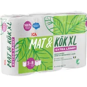 Hushållspapper Mat & Kök XL 3-p Miljömärkt ICA