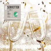 Servett 33cm skål guld 20-p ICA