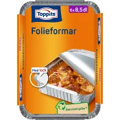 Folieformar med lock 8,5dl 6-p Toppits