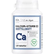Kalcium + Vitamin D3 Kosttillskott 120st ICA Hjärtat
