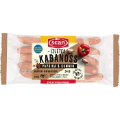 Kabanoss Ízletes Paprika och Kummin 90% Kötthalt 240g Scan