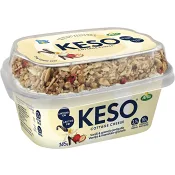Cottage Cheese Vanilj Granola Jordgubb Laktosfri 145g KESO®