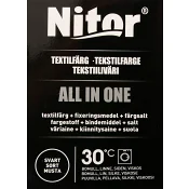 All in one Svart Textilfärg Nitor