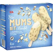 Glass Mumsbit Vit choklad mandel 6-p ICA