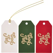 Hängetiketter God jul 6 st