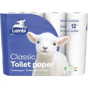 Toalettpapper Classic 12-p Lambi