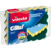 Glitzi 3-1 Skrubbsvamp 2-p Vileda
