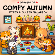 Comfy Autumn : Mysig och gullig Cozy Coloring målarbok från Coloring Book Cafe