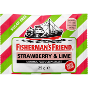 Halstabletter Strawberry Lime Sockerfri 25g Fisherman's Friend
