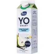 Yoghurt Päron Vanilj utan tillsatt socker 0% 1000g Valio