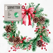 Servett 33cm Julkrans 20-p ICA