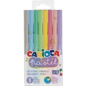 Fiberpennor Pastell 8-p Carioca