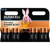 Batteri AA 8-p Duracell Optimum