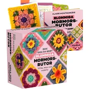 Blommiga mormorsrutor - Bok och 50 kort: Virka, mixa och matcha