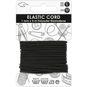 Resårsnodd Svart 5m Falk