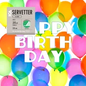 Servett 33cm Birthday 20-p ICA