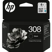 Bläck No 308 svart HP ink
