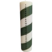 Kalenderljus swirl grön H20cm ICA