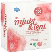 Toalettpapper Mjukt & Lent 18-p Miljömärkt ICA