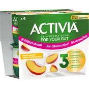 Yoghurt Persika Ej tillsatt socker 0% 4-p 500g Activia