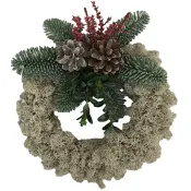 Gravkrans vit mossa 20 cm