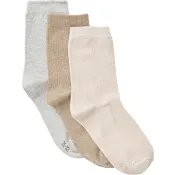 Strumpa 3p beige 34/36 mywear