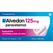 Alvedon Barn 10-15kg Suppositorier 125mg 10-p