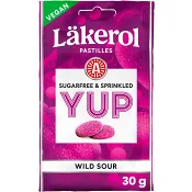 Halstabletter YUP Wild sour Sockerfri 30g Läkerol