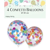 Ballong konfetti 4-p Happy Party
