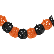 Girlang pumpor Svart och Orange 3m Festive