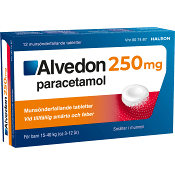 Alvedon Barn 3-12 år Munsönderfallande tablett 250mg 12-p