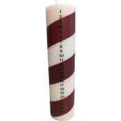 Kalenderljus swirl wine H20cm ICA