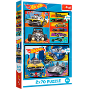 Pussel Hot Wheels 2x70 bitar Trefl