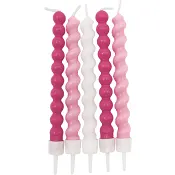 Tårtljus bubble rosa 10-p Decorata Party