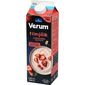 Filmjölk Jordgubb Smultron Laktosfri 3,5% 1000g Verum®