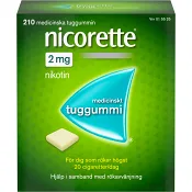 Nicorette Medicinskt tuggummi 2mg 210-p