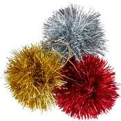 Hänge pompom 9cm 3p ICA