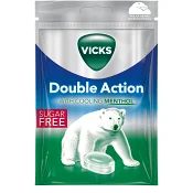 Halstablett Double Action Eucalyptus sockerfri 72g Vicks